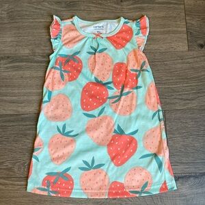 Carters Toddler Strawberry Nightgown NWOT 18M